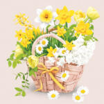 POL-MAK Virág Spring Basket szalvéta 20 db-os 33x33 cm PKK055339 (PKK055339)