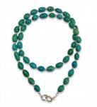  Colier din Turcoaz de Arizona Butoias 7-10x2-5 mm Accesorii de Argint 925 - 1 Buc