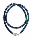  Colier din Azurit cu Malachit Disc 4x4, 5 mm Accesorii de Argint 925 - 1 Buc