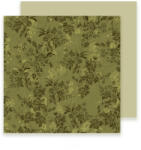 Valex Decor Vintage virágmintás fólia ív 55 x 55cm, 20db - Olivazöld (VF55-88)