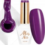 MOLLY Nails Hibrid lakk 8ml Blackcurrant Impres 18 Sötét lila (Lakier Hybrydowy Fiolet Molly Nails 8g Nr 18)