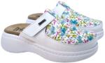 Dr Feet Saboti Dr Feet 21301 alb cu fluturasi - dama (11801)