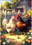 NORIMPEX - Puzzle Tablou Diamant: Familie de pui 30x40cm - 1 - 39 piese