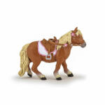 Papo Figurina Papo ponei Shetland cu sa, pictata manual, 9 x 3 x 7 cm (Papo51559) Figurina