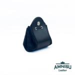 Amnisu Fekete - kékes fekete bőr 2in1 szütyő és kockatálca M8031-6013