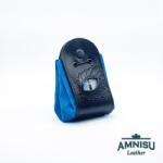 Amnisu Fekete - világoskék sárkányszemes bőr 2in1 szütyő és kockatálca - Havier