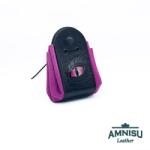 Amnisu Fekete - pink sárkányszemes bőr 2in1 szütyő és kockatálca - Mira