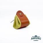 Amnisu Konyakbarna - sárga bőr 2in1 szütyő és kockatálca M9021-2007