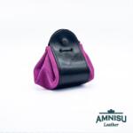 Amnisu Fekete - pink bőr 2in1 szütyő és kockatálca M8031-4013