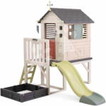Smoby Casă pe piloni cu nisipar sub o lampă House On Stilts Life Smoby cu tobogan și filtru UV (SM810301-W) Casuta pentru copii