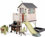 Smoby Căsuță pe piloți cu grătar de exterior House On Stilts Life Smoby cu tobogan și filtru UV (SM810301-K) Casuta pentru copii