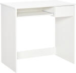 HomCom Birou PC Alb & Stejar 80×45×75 cm - Ideal Dormitor sau Acasa | Aosom Romania (836-410WT)