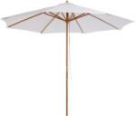 Outsunny Umbrela din Lemn Umbrela Soare pentru Gradina Balcon Alb 3 m | Aosom Romania (01-0244)