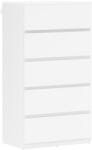 HOMCOM Comodă Sideboard Sertar, 5 sertare, 55 cm x 34 cm x 100 cm, Alb | Aosom Romania (831-337V99WT) Comoda