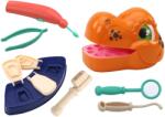 LEAN Toys 17554 Kreatív készlet, dinoszaurusz fogorvos, gyurmával és tartozékokkal