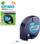 DYMO Etichete plastic transparent originale 12mm x 4m DYMO LetraTag plastic 12267 S0721530 (s0721530)