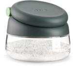 Lékué Salt Cellar Üveg Sótartó, Mérőkanállal, Szürke Fedéllel