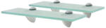 vidaXL 2 db Lebegő Üvegpolc 30x10 cm 8 Mm