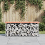 vidaXL tömör duglászfenyő gabion kerti pad 103x31, 5x42 cm