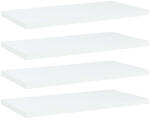 vidaXL 4 db Fehér Szerelt Fa Könyvespolc 40x20x1, 5 cm