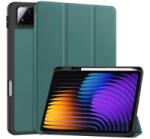 Gigapack Tok álló, bőr hatású (aktív FLIP, oldalra nyíló, TRIFOLD, asztali tartó, ceruza tartó) SÖTÉTZÖLD Xiaomi Pad 7 Pro / Pad 7 (GP-168364)