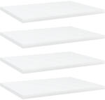 vidaXL 4 db Fehér Szerelt Fa Könyvespolc 40x30x1, 5 cm