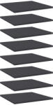vidaXL 8 db Szürke Szerelt Fa Könyvespolc 40x40x1, 5 cm