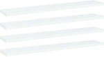 vidaXL 4 db Fehér Szerelt Fa Könyvespolc 60x10x1, 5 cm