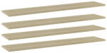 vidaXL 4 db Sonoma-Tölgy Színű Forgácslap Könyvespolc 100x20x1, 5 cm