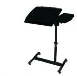 FOXMAG24 Laptop asztal, állítható egértartóval, acél számlappal, fekete (DLQ29MYBM)