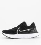 Nike Nike, React Infinity Run Flyknit 3 futócipő szintetikus részletekkel, Fekete, Fehér, 7 (DD3024-001-7)