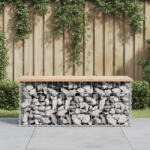vidaXL tömör fenyőfa gabion kerti pad 103x44x42 cm - fizz - 27 968 Ft