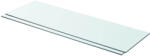 vidaXL 2 db Átlátszó Üveg Paneles Polc 80x25 cm