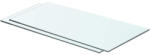vidaXL 2 db Átlátszó Üveg Paneles Polc 60x25 cm