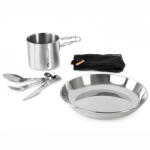 GSI Outdoors Glacier Stainless 1 Person Set Culoare: argintiu (61381) Serviciu de masa