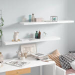 vidaXL 2 db Magasfényű Fehér Mdf Lebegő Fali Polc 120x23, 5x3, 8 cm