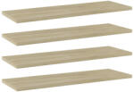 vidaXL 4 db Sonoma-Tölgy Színű Forgácslap Könyvespolc 60x20x1, 5 cm