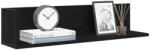 vidaXL 2 db Fekete Szerelt Fa Fali Polc 75x16, 5x16, 5 cm