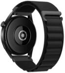  Okosóra szíj - Huawei Watch GT / GT2 / GT2 Pro (46 mm) / GT Runner 2 - F- Design FS05 - fekete szövet szíj (22 mm) - tokgalaxis