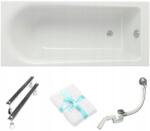 Cersanit Flavia téglalap alakú akril kád Cersanit 160x70 lábszifon törölköző (S301106)