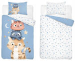  Pamut ágynemű huzat 90*120 cm - Cuki Cicák kék