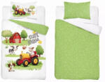  Pamut ágynemű huzat 100*135 cm - Cute Farm piros traktorral