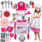 Stator Gyerekkonyha Leci csaptelep víz főzés hangok Kályha Edények Élelmiszer (Z603R)