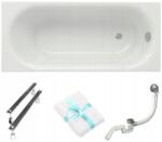 Cersanit Téglalap alakú akril kád Cersanit Octavia 160x70 lábszifon törölköző (S301-252)