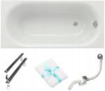 Cersanit Téglalap alakú akril kád Cersanit Octavia 150x70 lábszifon törölköző (S301-251)