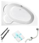 Cersanit Aszimmetrikus kád Cersanit Kaliope 170x110 Jobb láb szifon törölköző (S301-115)