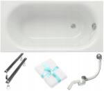 Cersanit Téglalap alakú akril kád Cersanit Octavia 140x70 lábszifon törölköző (S301-250)