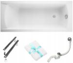 Cersanit Téglalap alakú akril kád Cersanit Korat 160x70 lábszifon törölköző (S301-121)