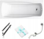 Cersanit Téglalap alakú akril kád fehér Cersanit Lana 170x70 lábszifon törölköző (S301163)