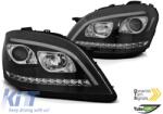  Tuning headlight set suitable for Mercedes ML W164 2005-2008 with black base, left and right (ABMEHX6010661)
